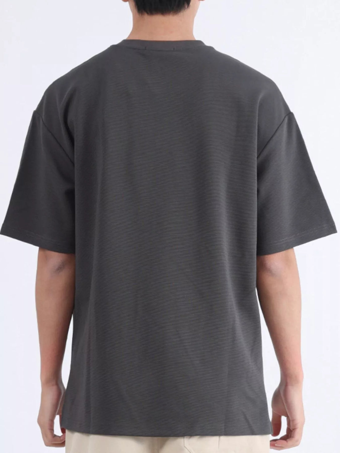 Men's Plus Size Solid Color Round Neck T-Shirt - cas7m