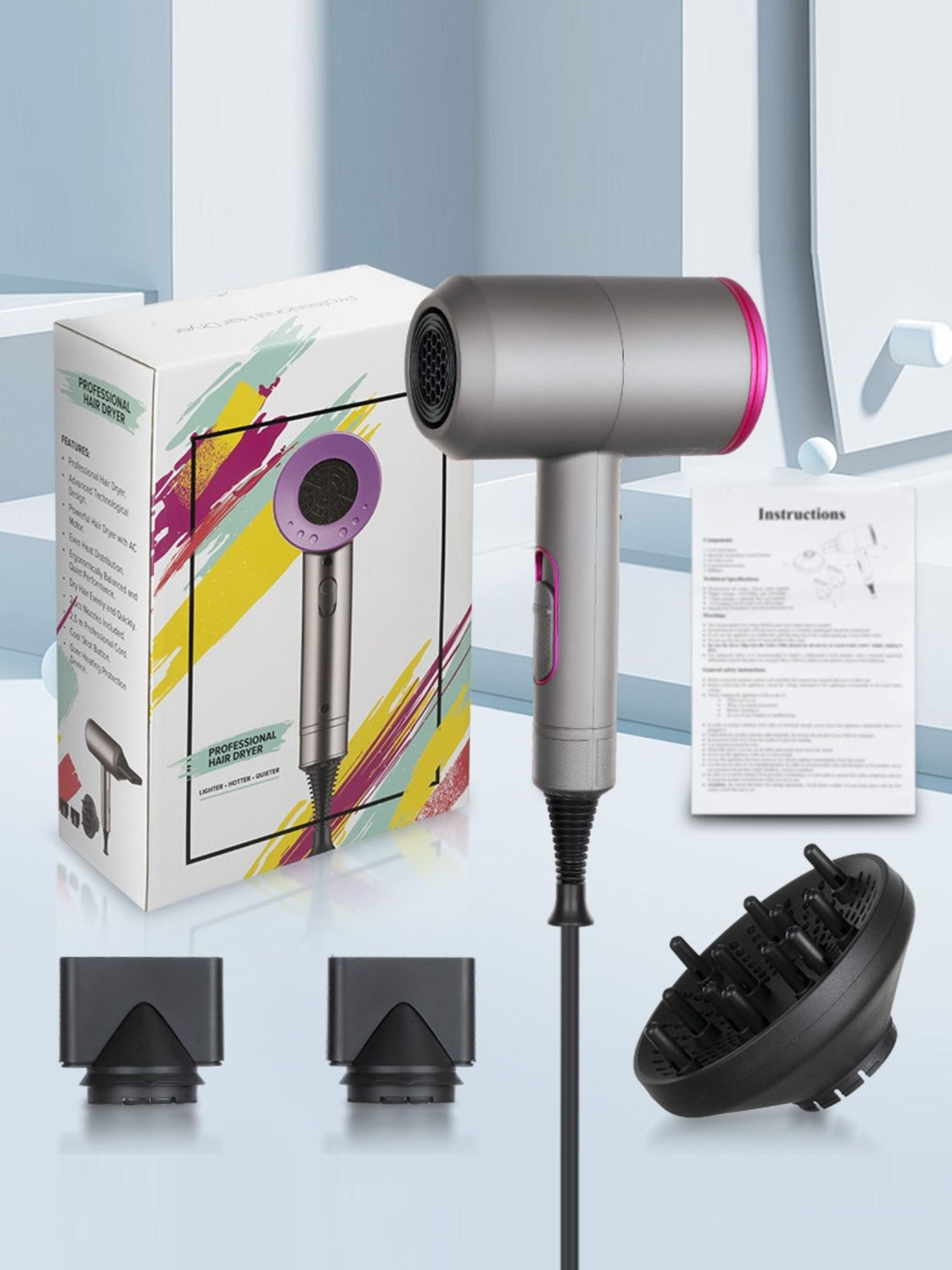 Ionic Shine Pro: Negative Ion Hair Dryer with Multi-Speed Control - cas7m