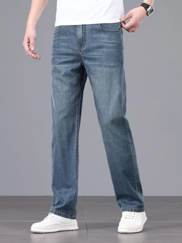 Men's Straight Leg Wash Jeans - cas7m
