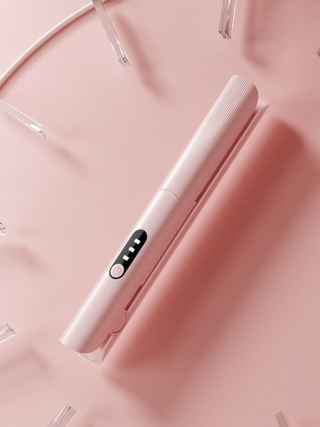 Rechargeable Ionic Travel Hair Straightener - Smooth & Shine - cas7m