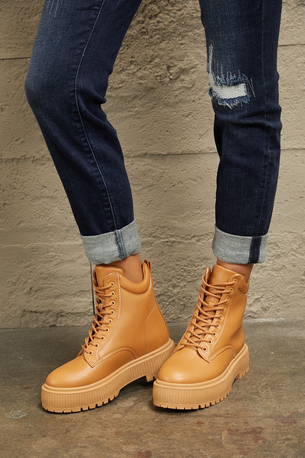 East Lion Corp Platform Combat Boots - cas7m