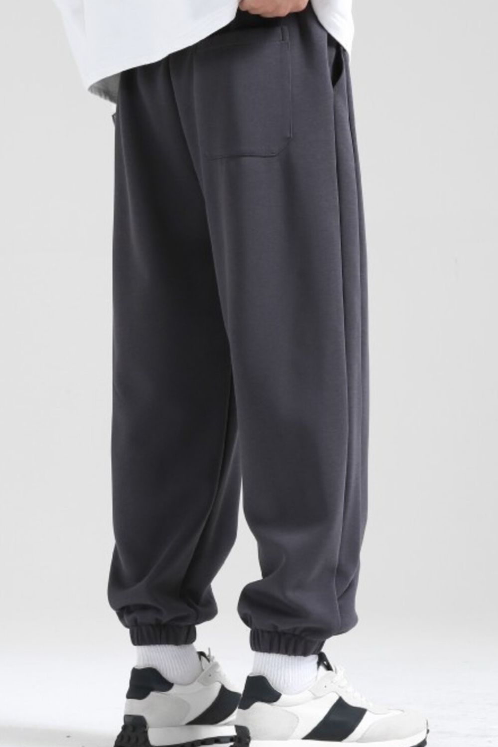 Men's Plus Size Casual Loose Fit Drawstring Sweatpants - cas7m