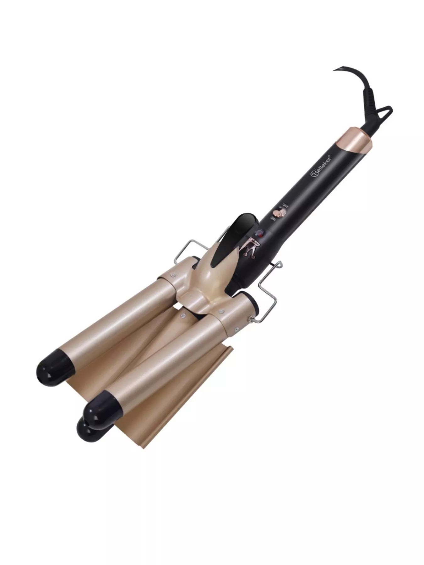 3-Barrel Beachy Waves Curling Iron - Effortless Styling Tool - cas7m