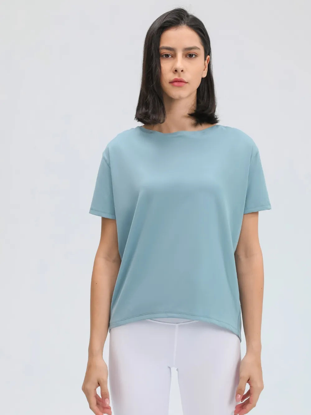 Millennia Round Neck Short Sleeve Active T-Shirt - cas7m