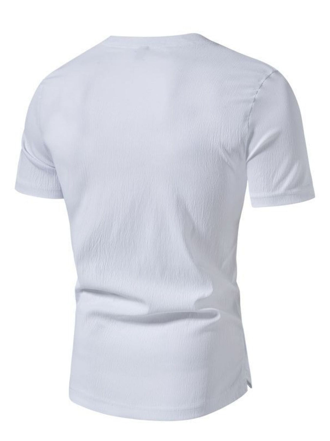 Men's Plus Size Casual Button Henley T-Shirt - cas7m