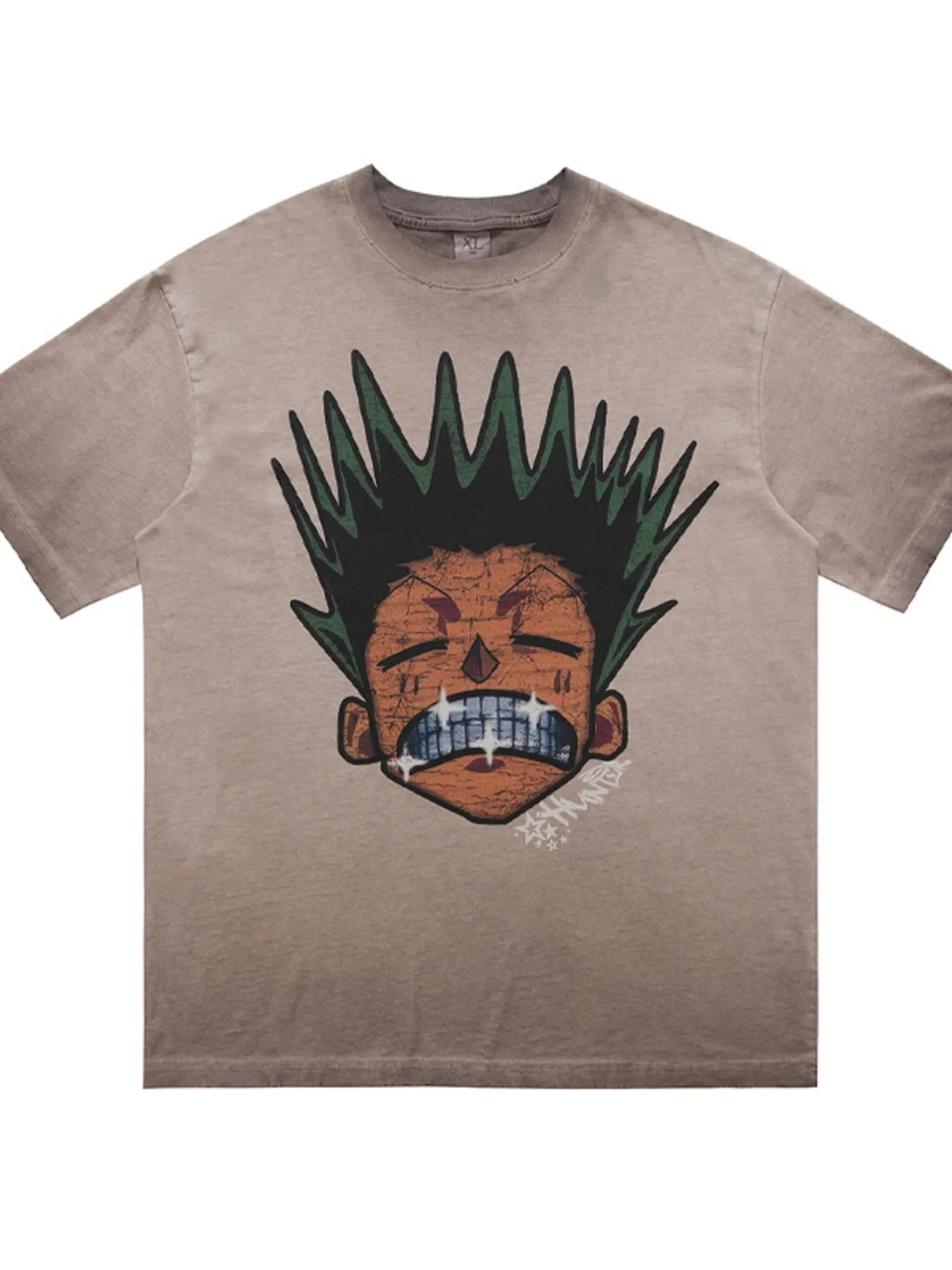 Men's Graphic Round Neck Oversized T-Shirt - cas7m