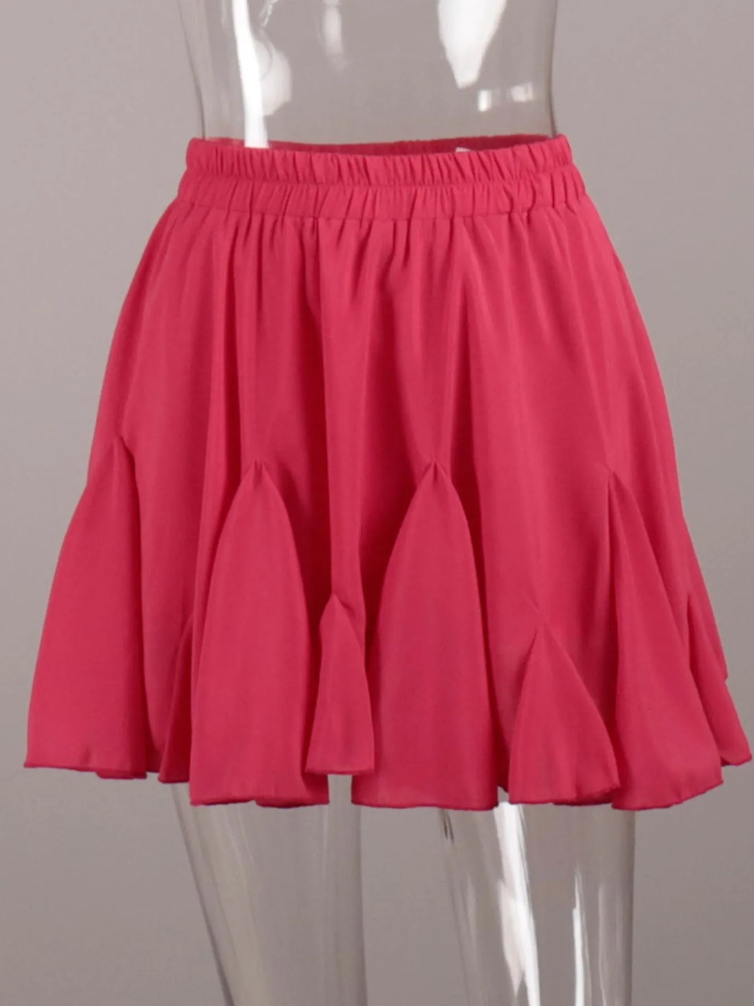 Elastic Waist Ruffled Hem Skirt - cas7m