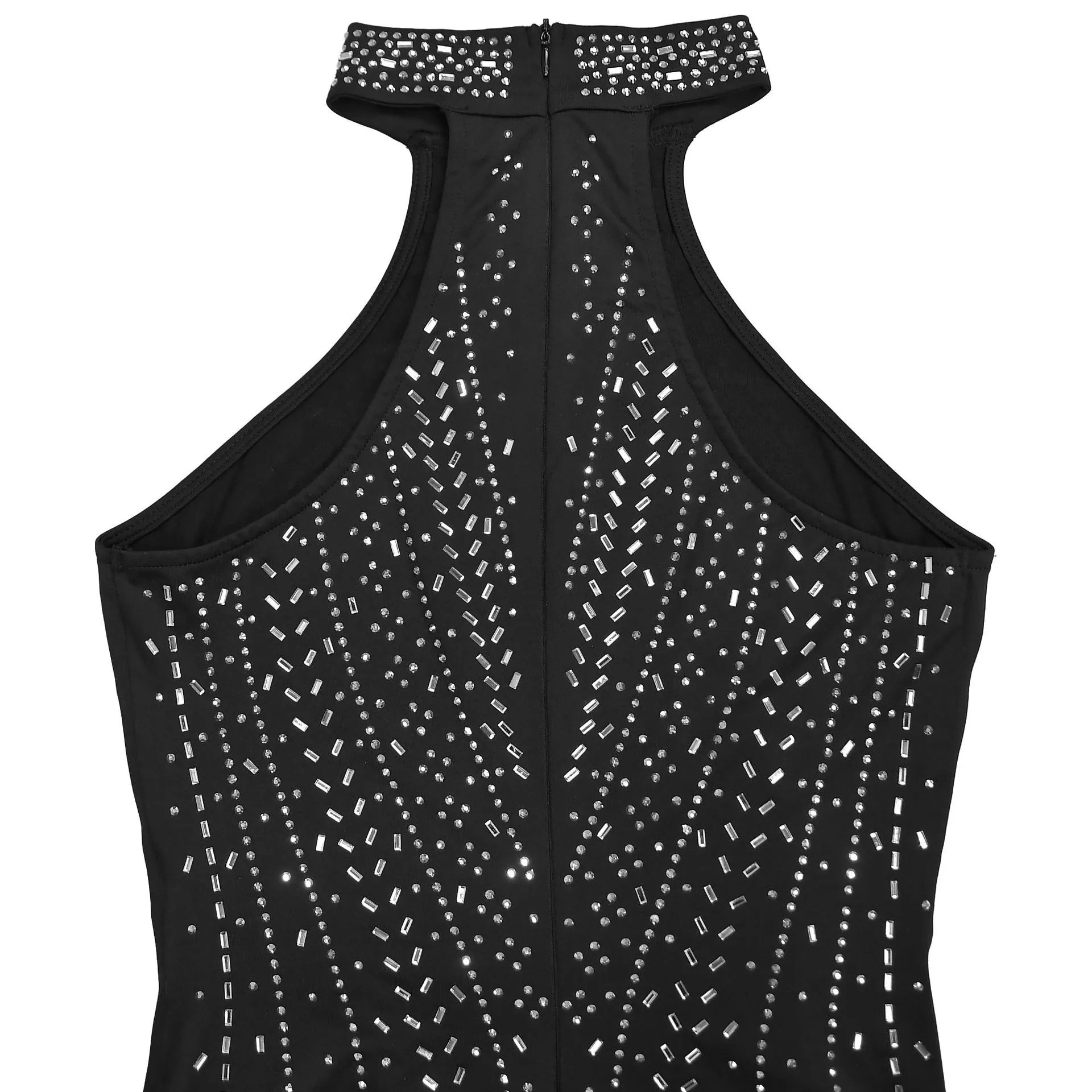 Sparkling Rhinestone Cutout Jumpsuit - cas7m