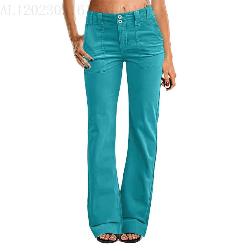 Lightweight Sports Pants Zipper Pocket Exercise Workout Pants - cas7m