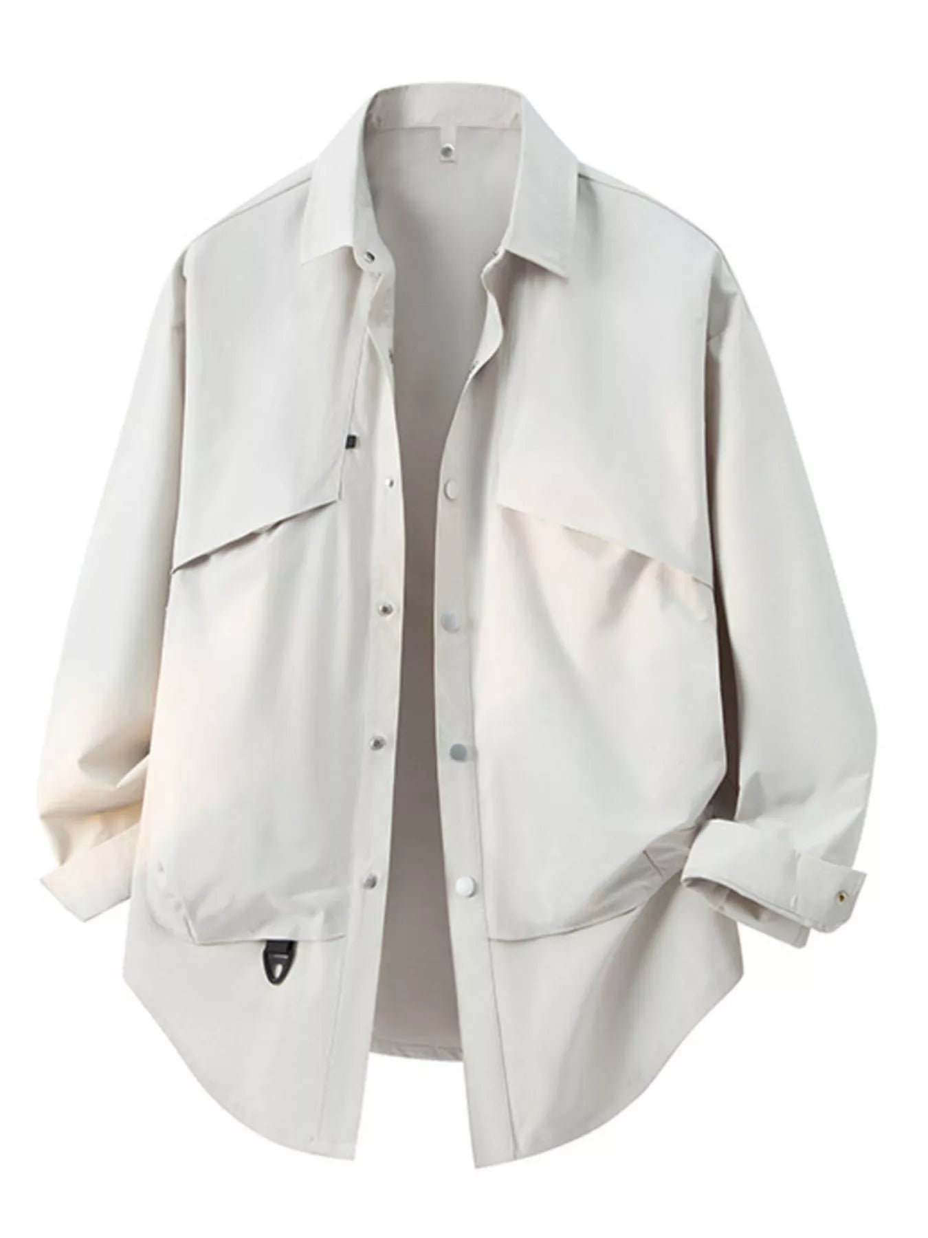 Men's Plus Size Snap Down Long Sleeve Shirt - cas7m