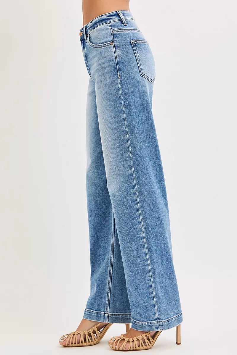RISEN High Rise Wide Baggy Jeans - cas7m