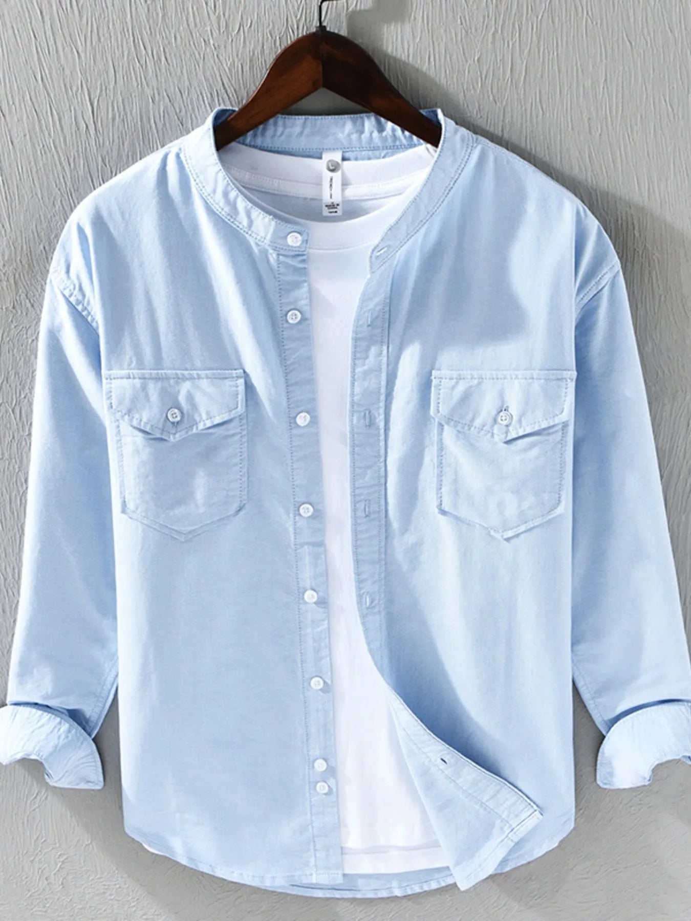 Men's Button Up Long Sleeve Shirt - cas7m