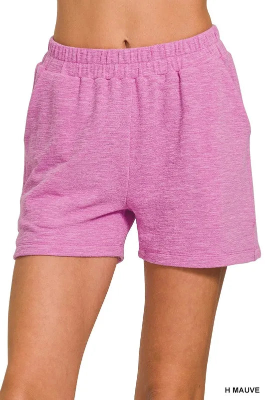 Zenana Cotton Slub Shorts - cas7m