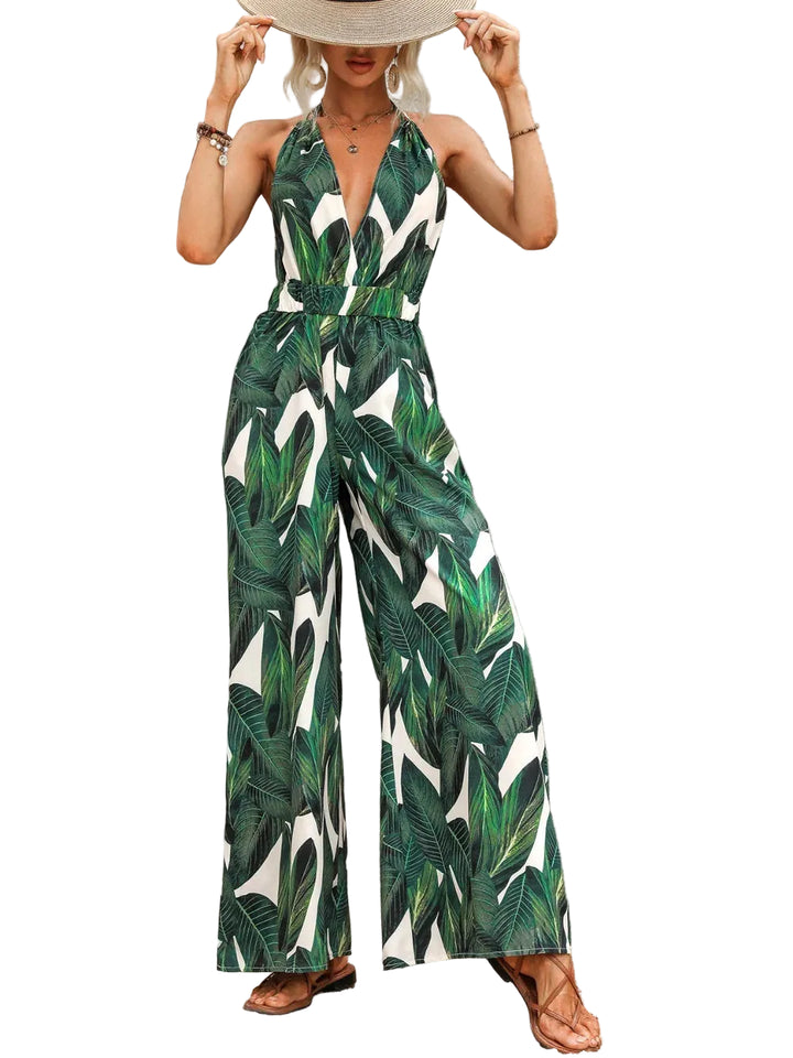 Tied Backless Polyester-Spandex Top - Sizes S-XL - cas7m