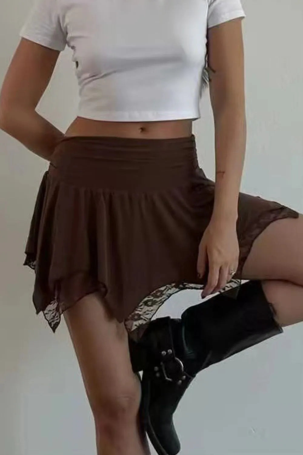 Lace Mini Skirt - cas7m