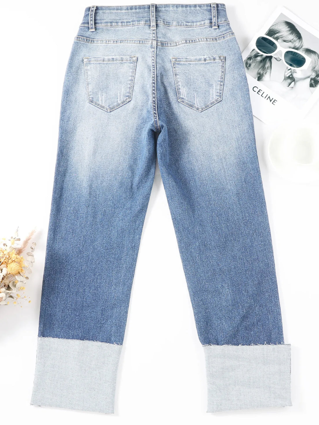 Vintage Stretch Distressed Denim Jeans - Comfort & Style - cas7m