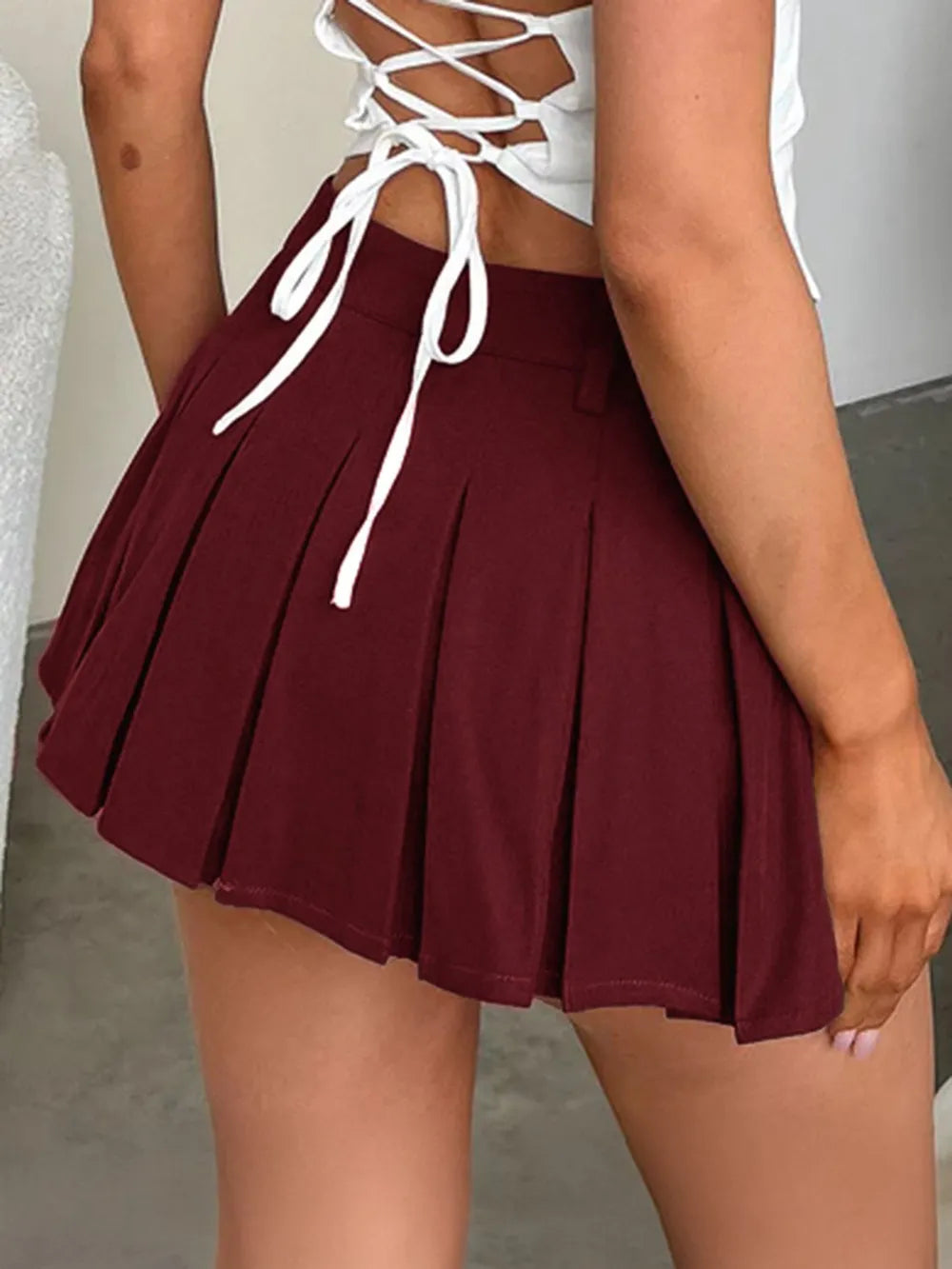 Devine Pleated Mini Skirt - cas7m