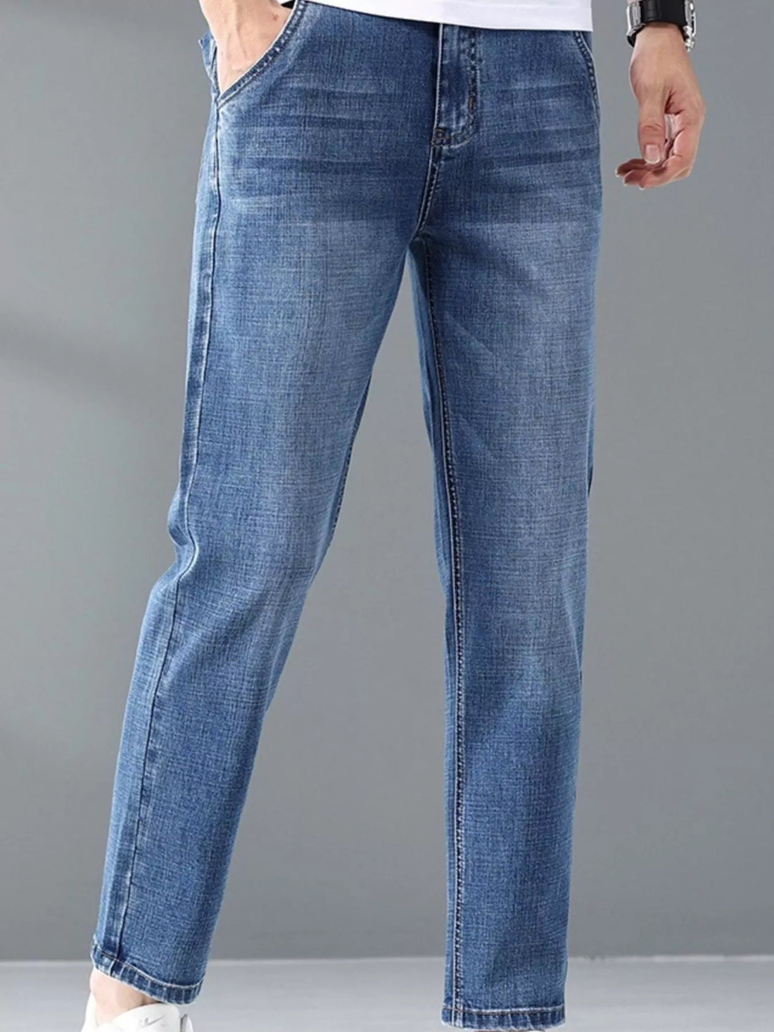 Men's Wash Straight Leg Jeans - cas7m