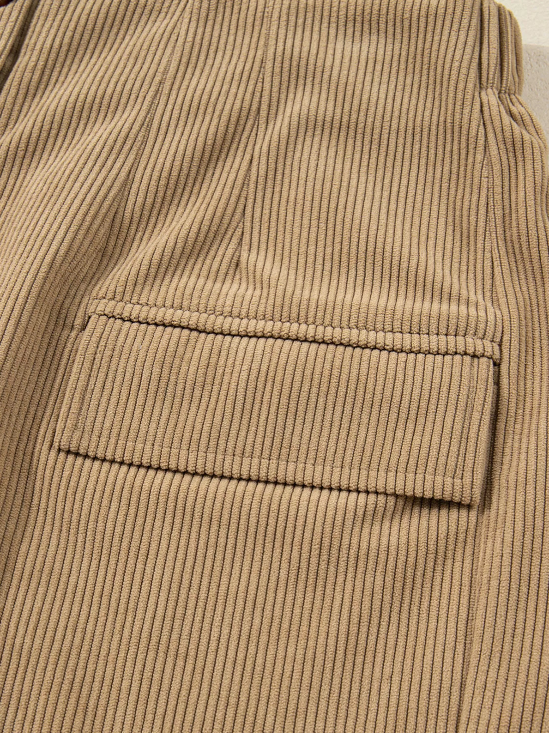 Corduroy Buttoned Front Mini Skirt - cas7m
