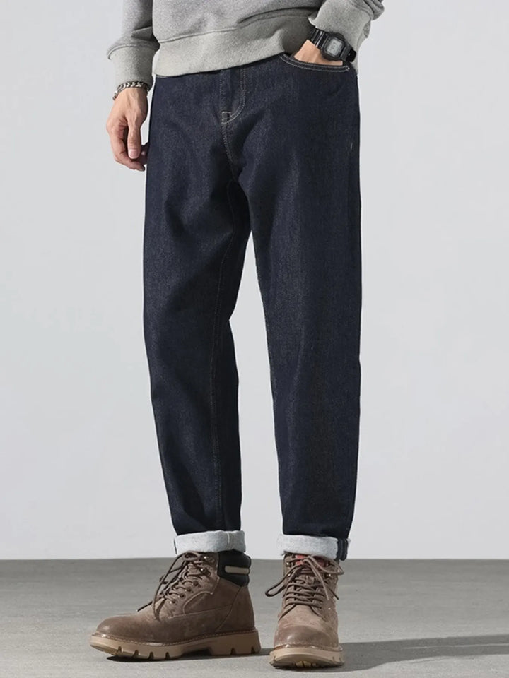 Men's Pocketed Loose Fit Jeans - cas7m