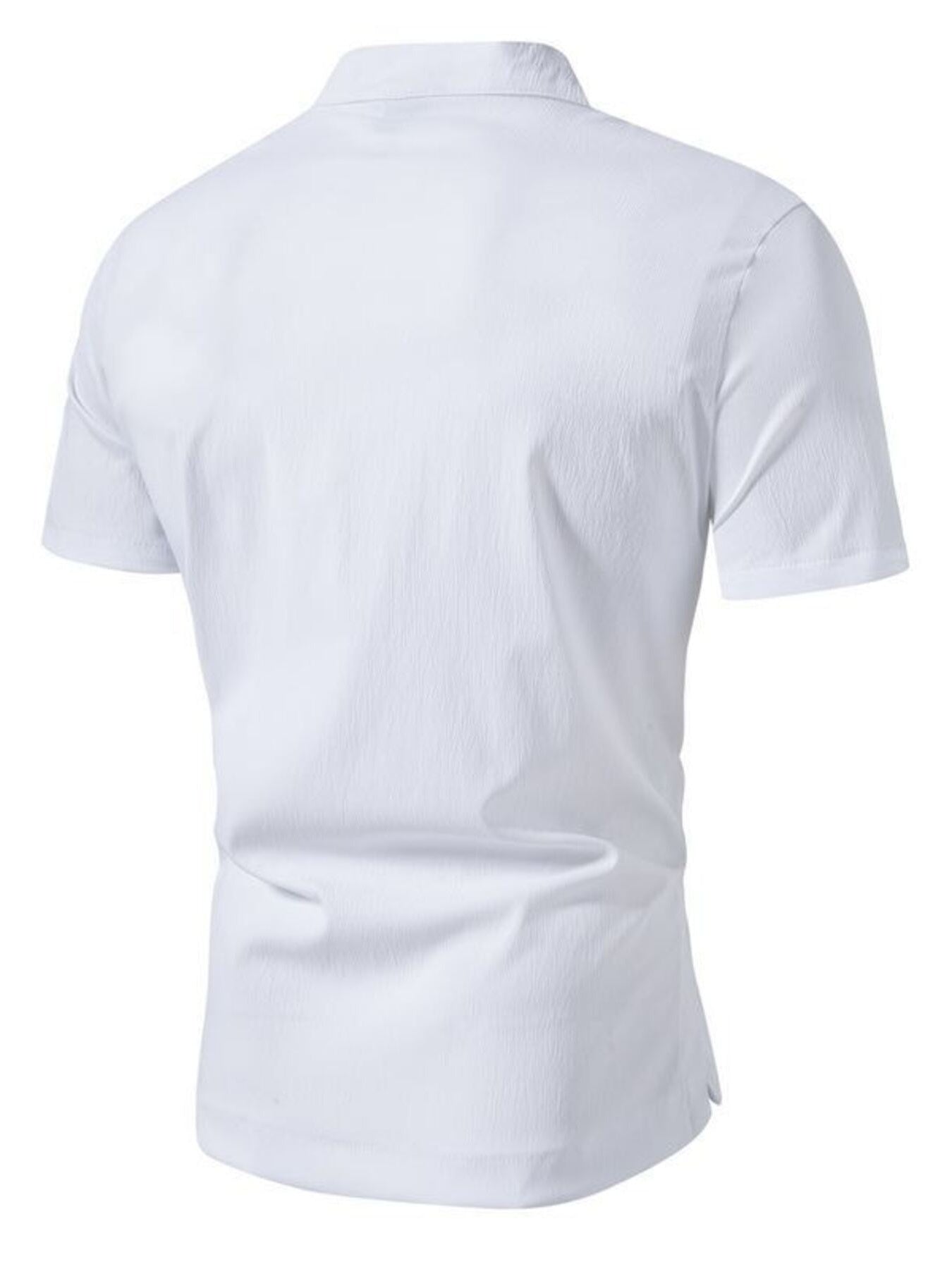 Men's Plus Size Button Detail Short Sleeve Shirt - cas7m