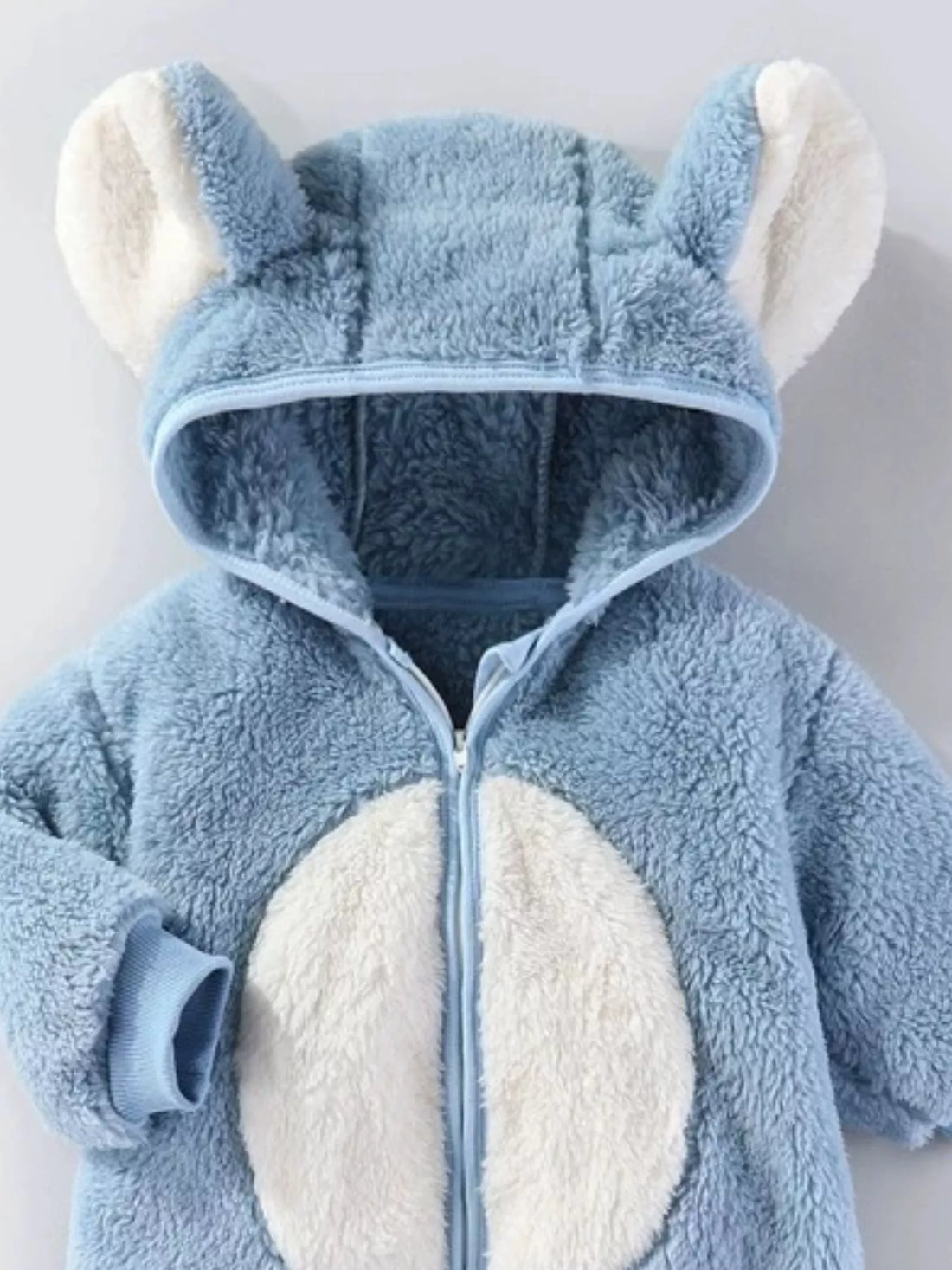 Children's Animal Plush Hooded One-Piece Jumpsuit - cas7m