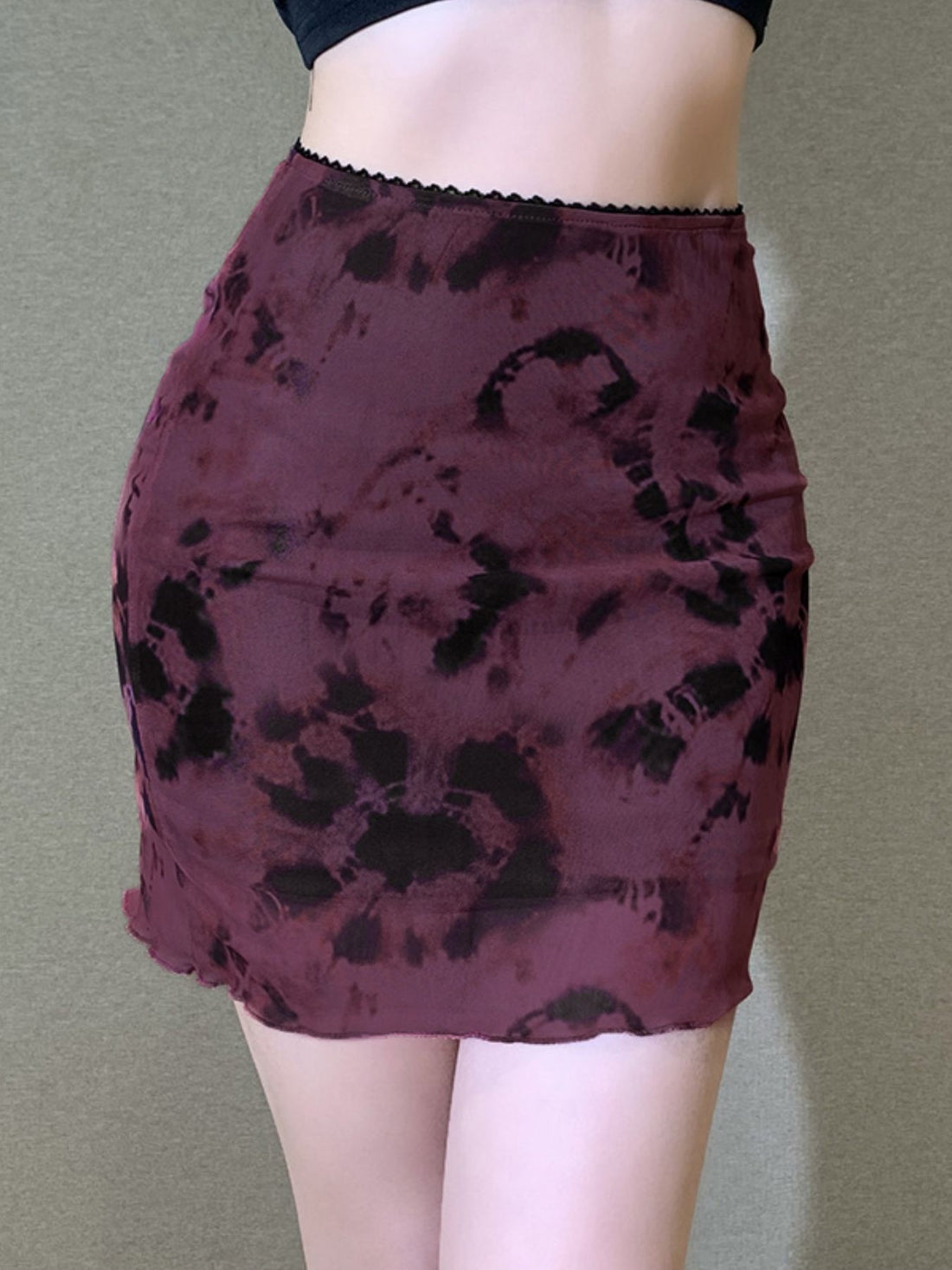 Tie-Dye Bodycon Mini Skirt - cas7m