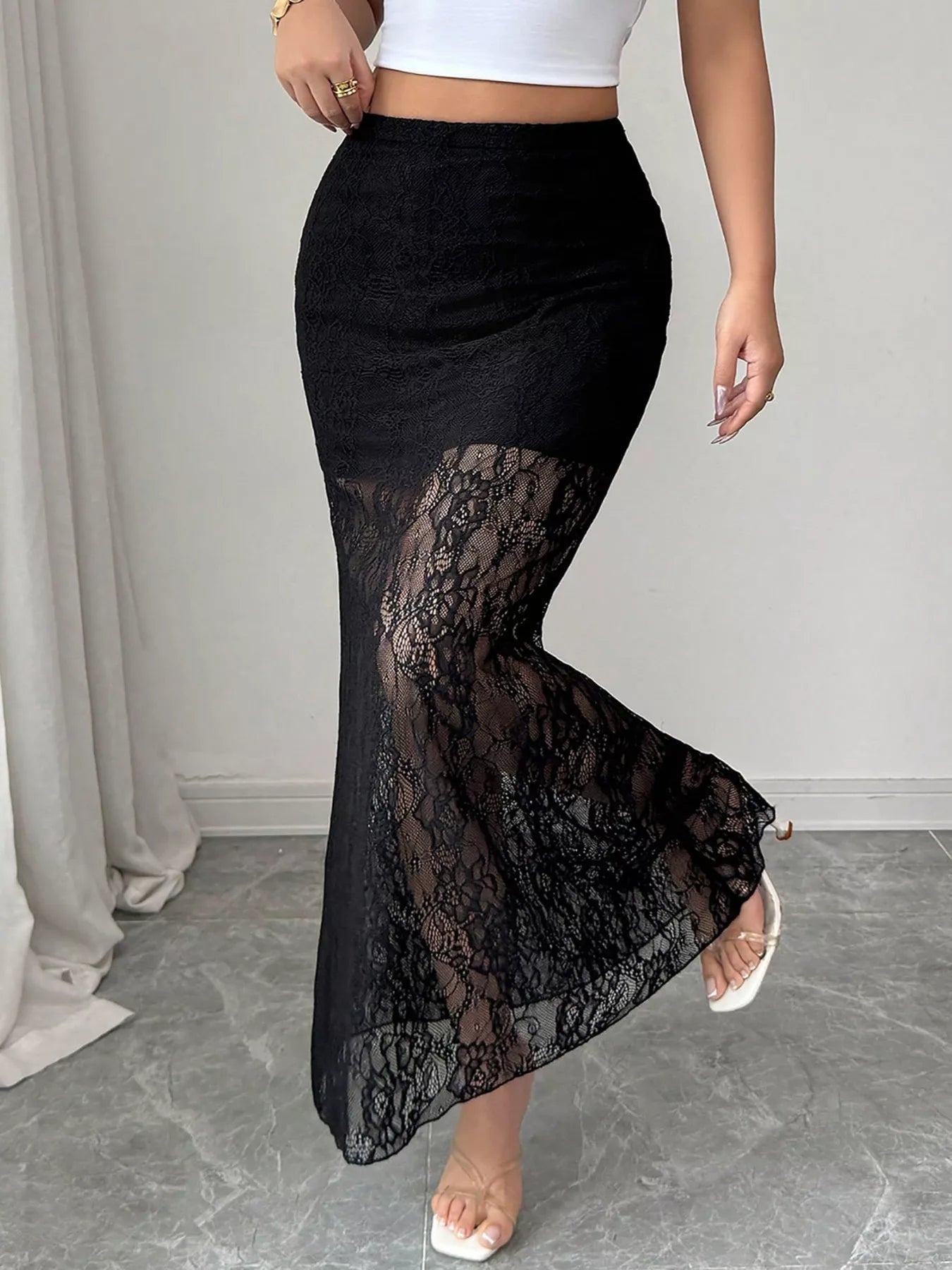 Lace Maxi Skirt - cas7m
