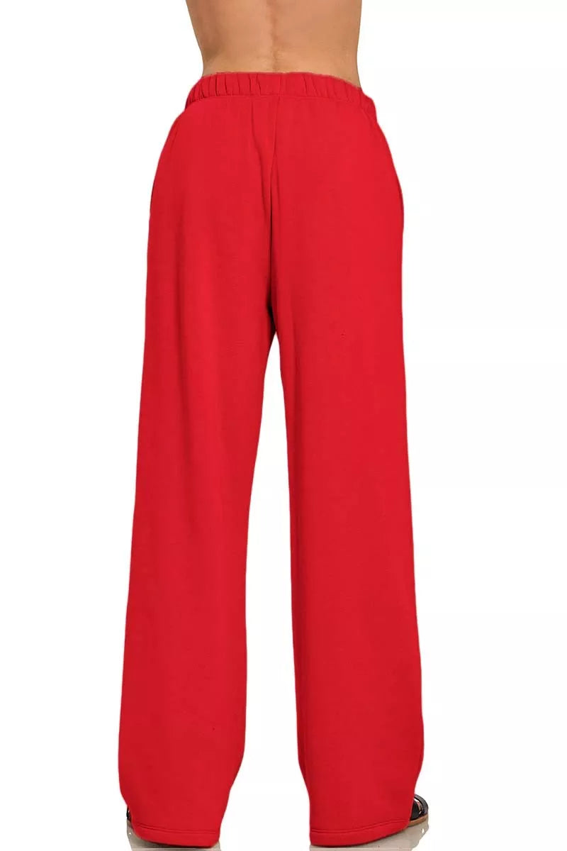 Zenana Fleece Sweatpant with Pockets - cas7m