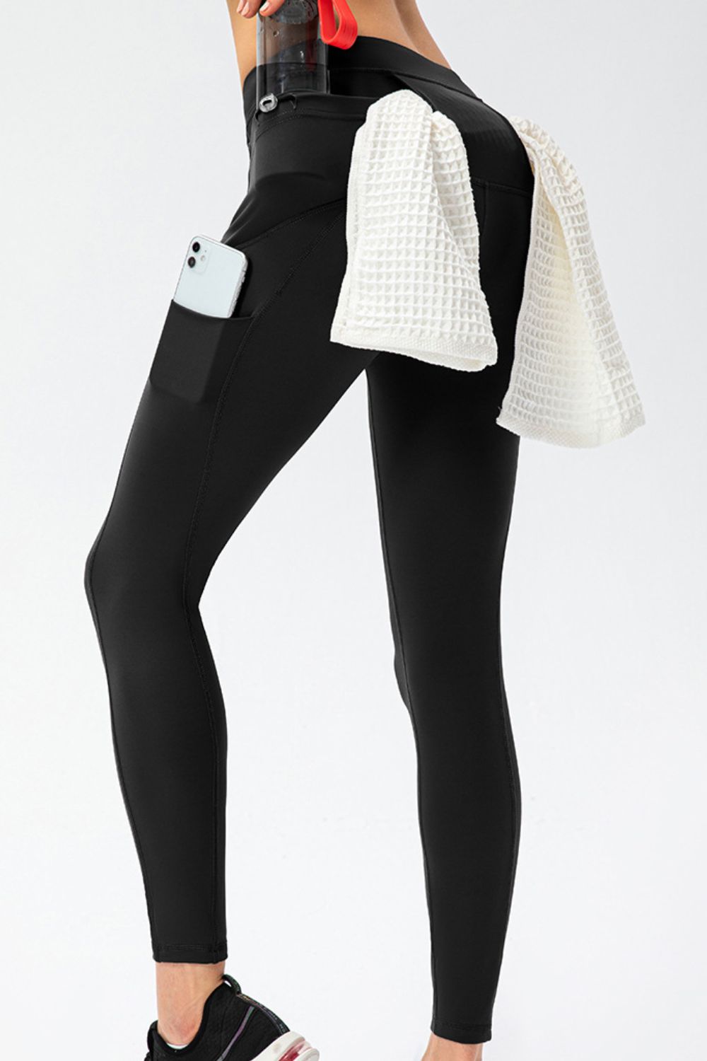 Full Size Slim Fit High Waist Long Sports Pants with Pockets - cas7m
