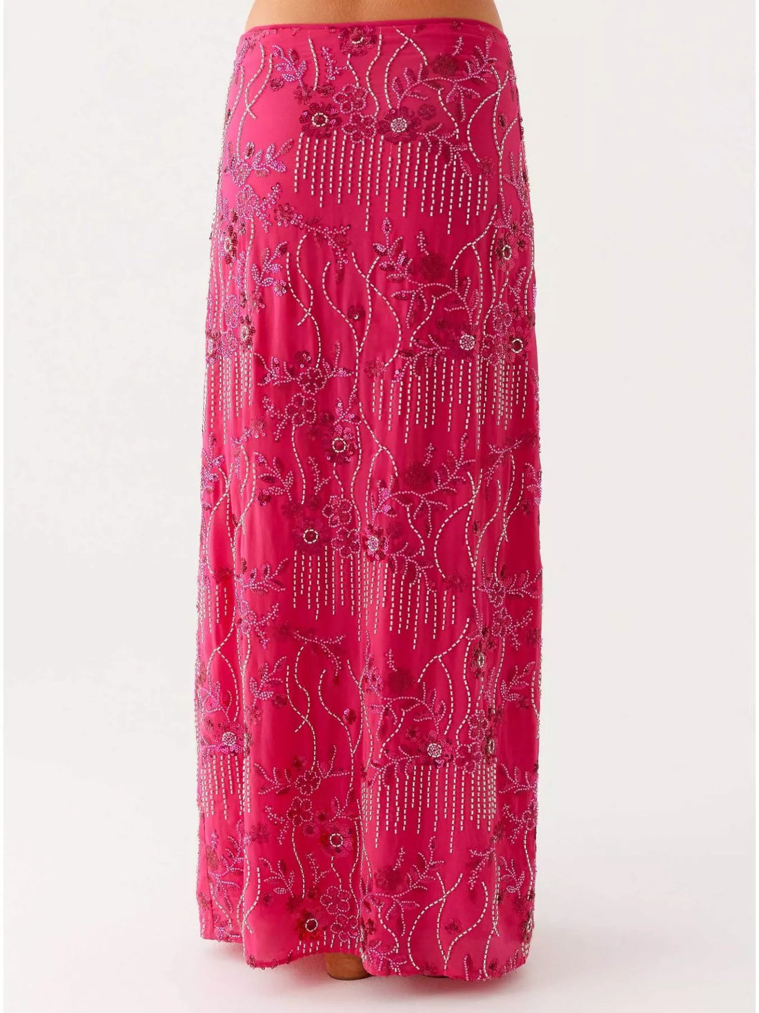 Sequin Embroidered Maxi Skirt - cas7m