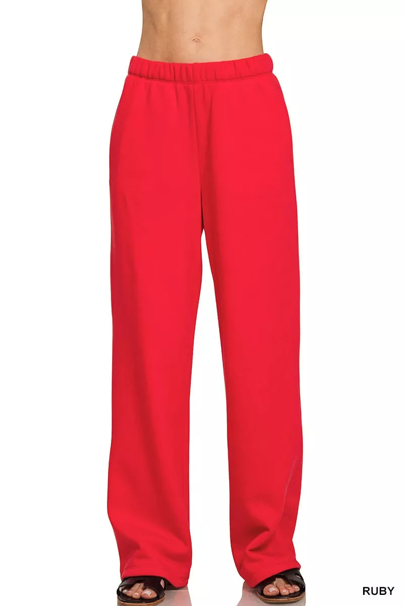 Zenana Fleece Sweatpant with Pockets - cas7m