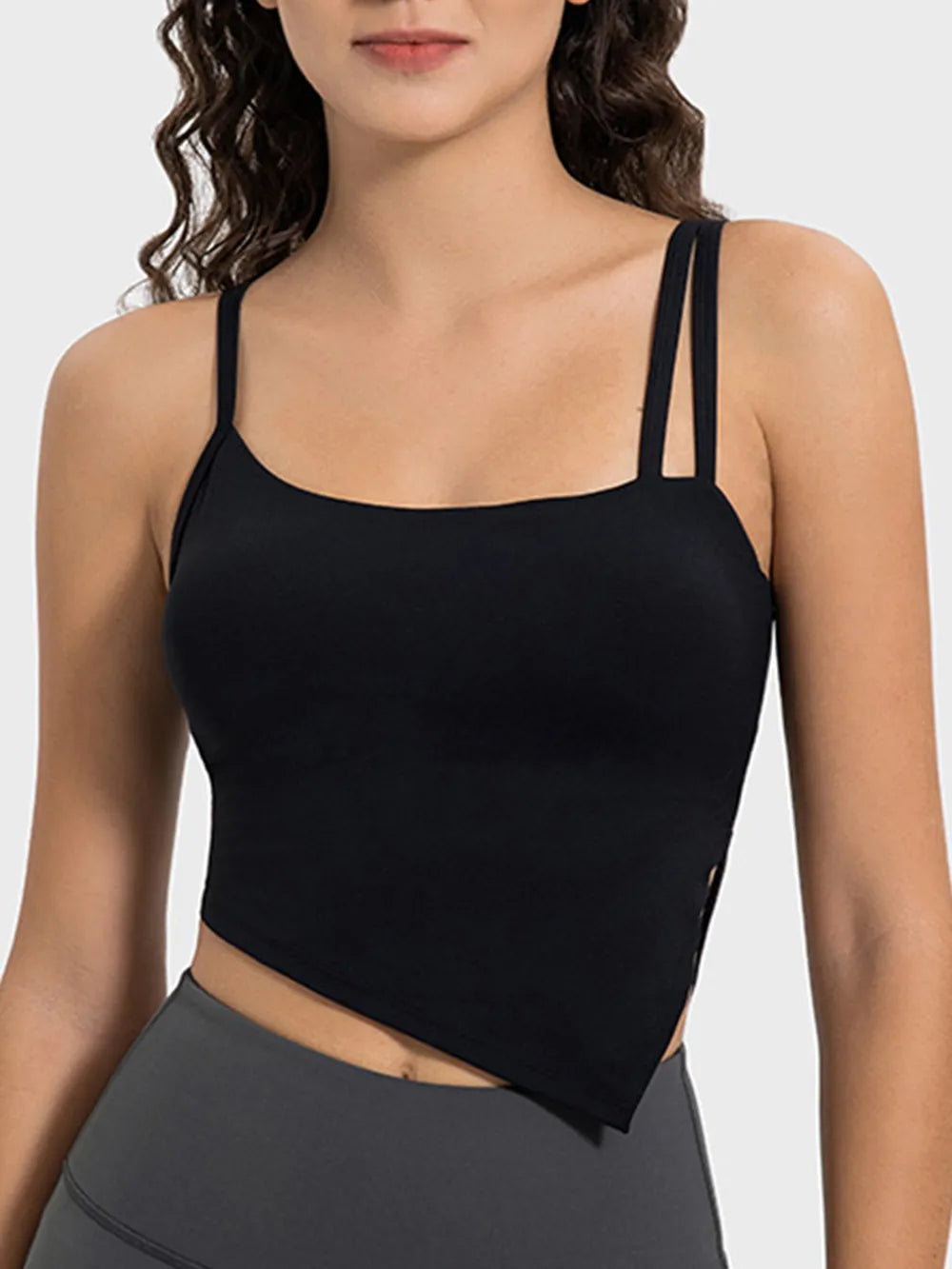 Millennia Slit Asymmetrical Neck Active Cami - cas7m