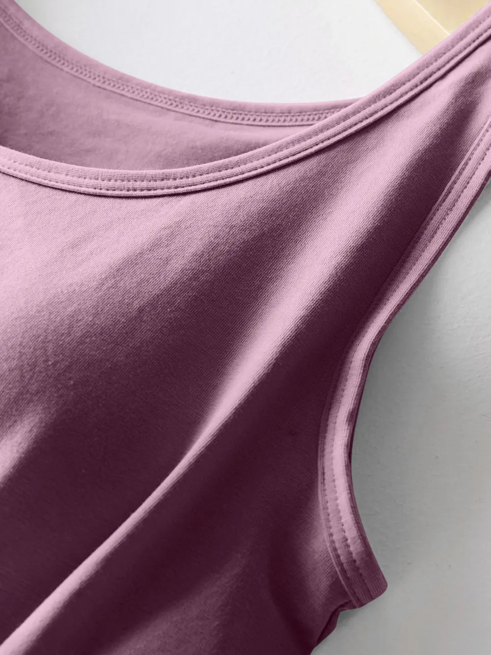 Round Neck Tank with Bra - cas7m