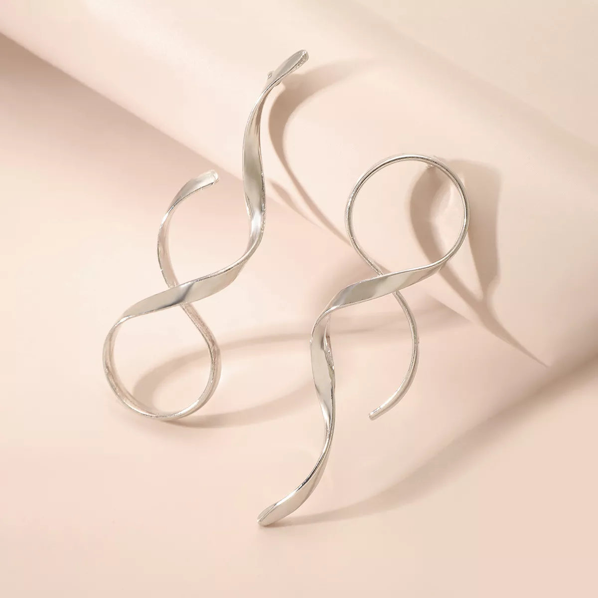 Alloy Spiral Drop Earrings - cas7m