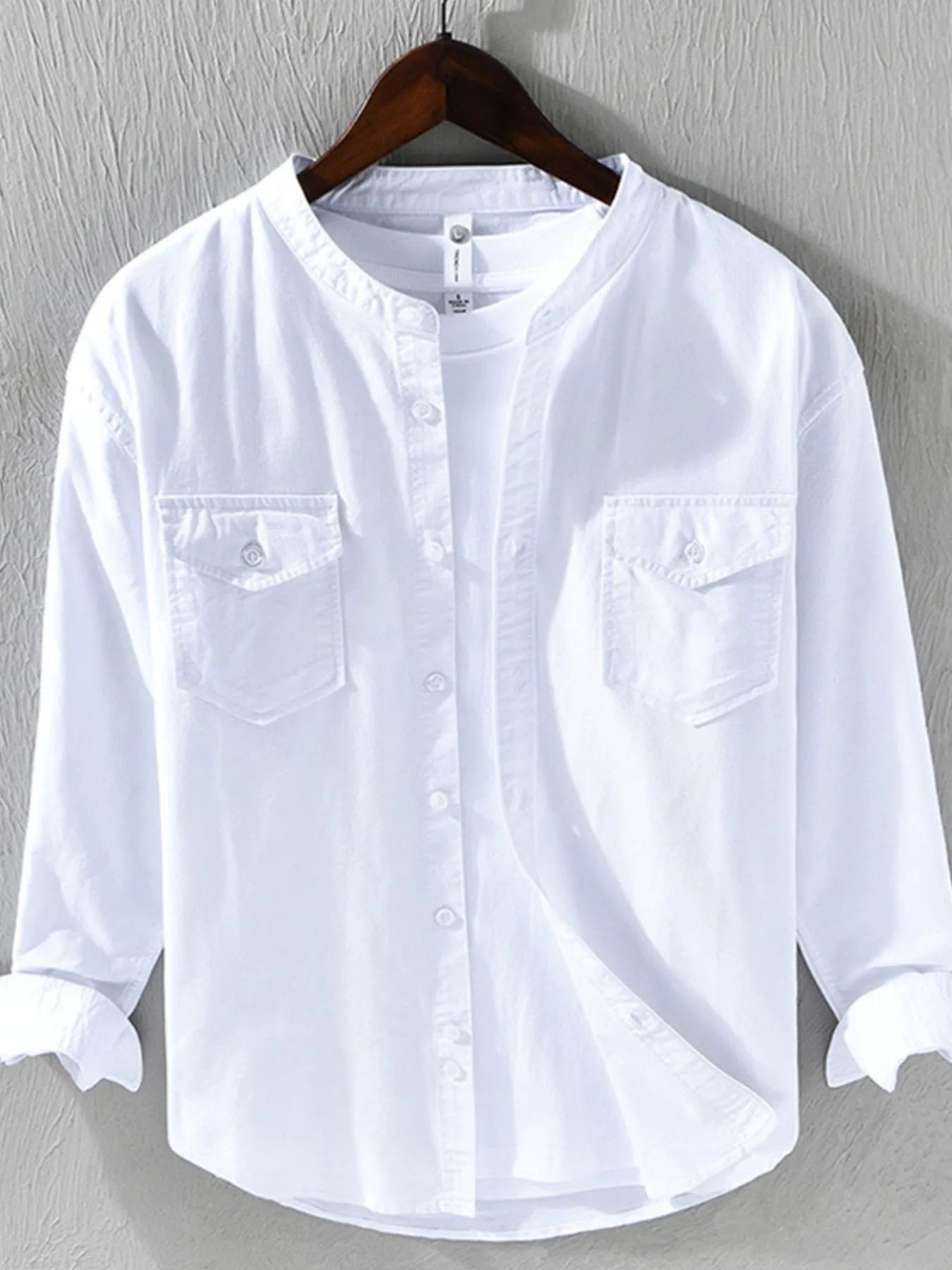 Men's Button Up Long Sleeve Shirt - cas7m