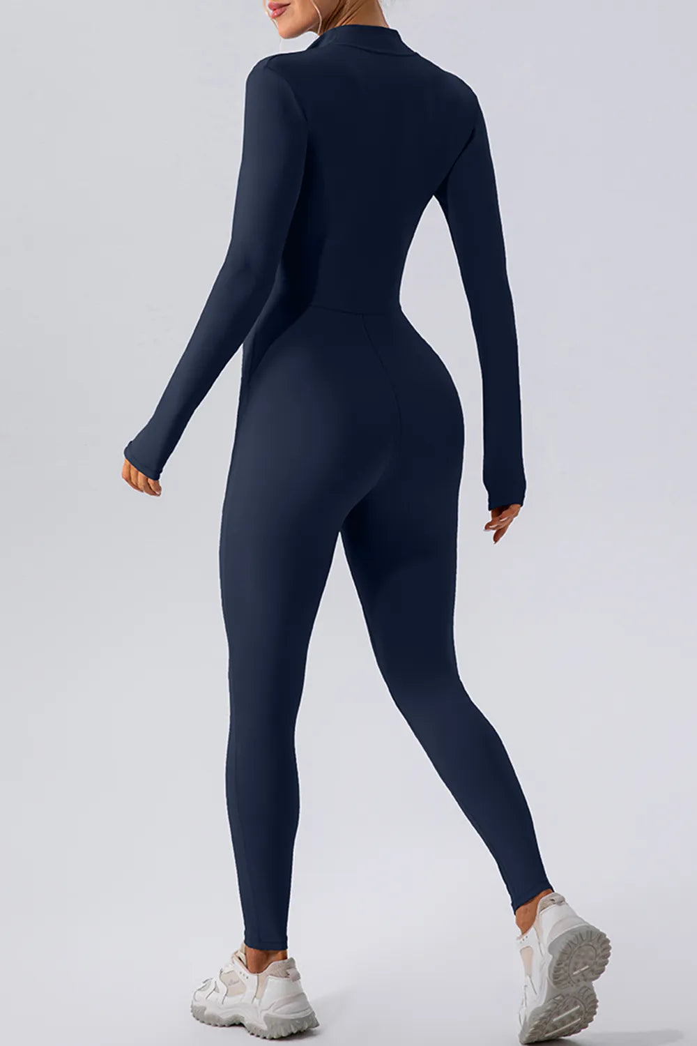 Half Zip Mock Neck Active Jumpsuit - cas7m