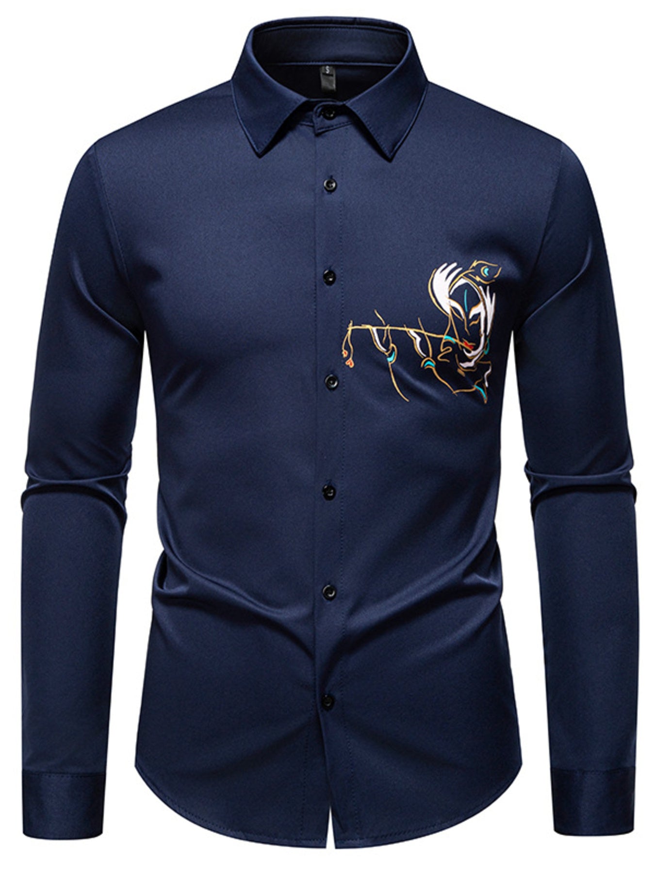 Men's Button Up Long Sleeve Shirt - cas7m