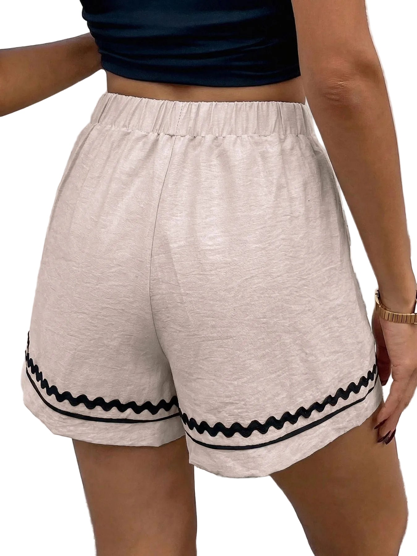 Comfy Viscose Blend Drawstring Shorts - Easy Care Machine Washable - cas7m