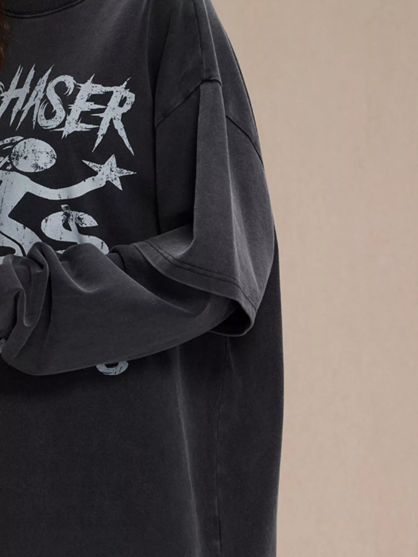 Men's Graphic Round Neck Long Sleeve T-Shirt - cas7m