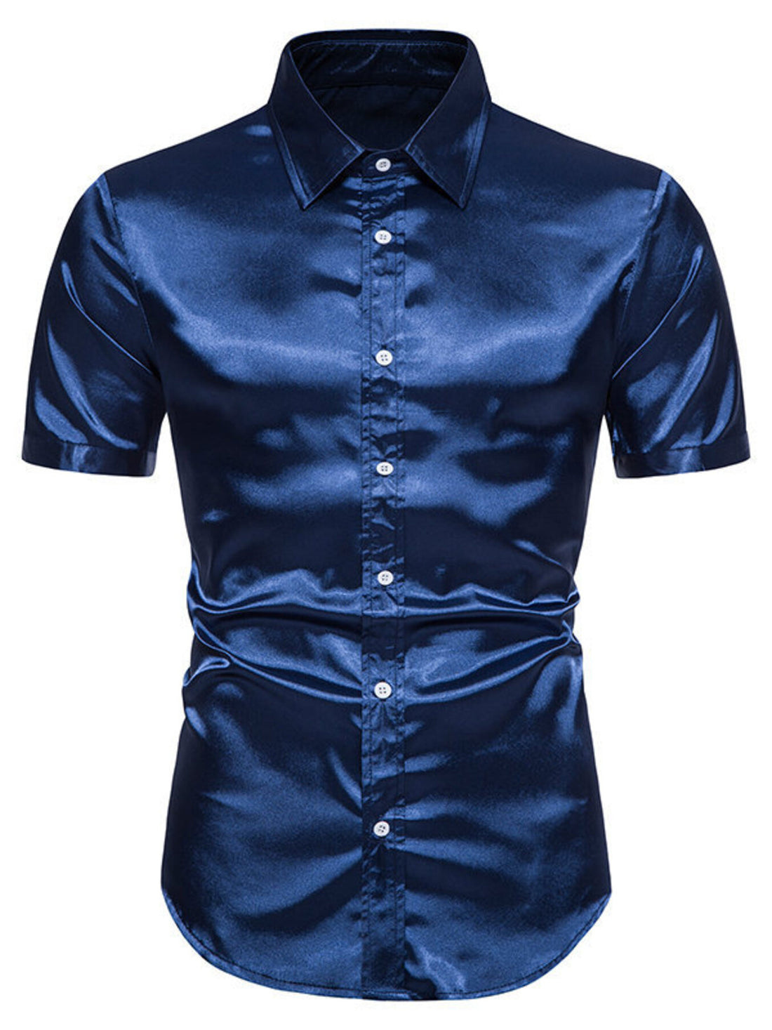 Men's Button Up Short Sleeve Shirt - cas7m