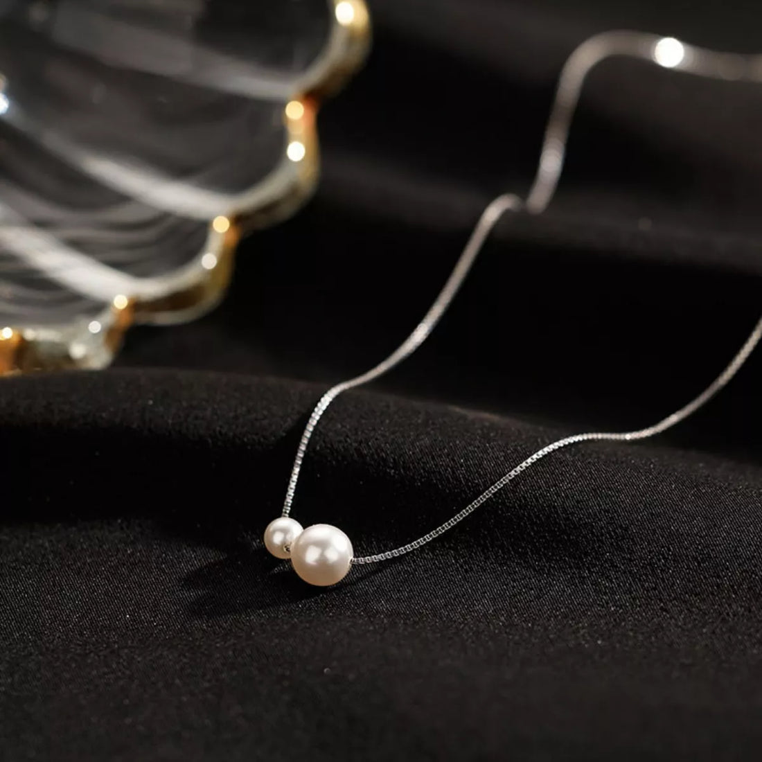 925 Sterling Silver Pearl Necklace - cas7m
