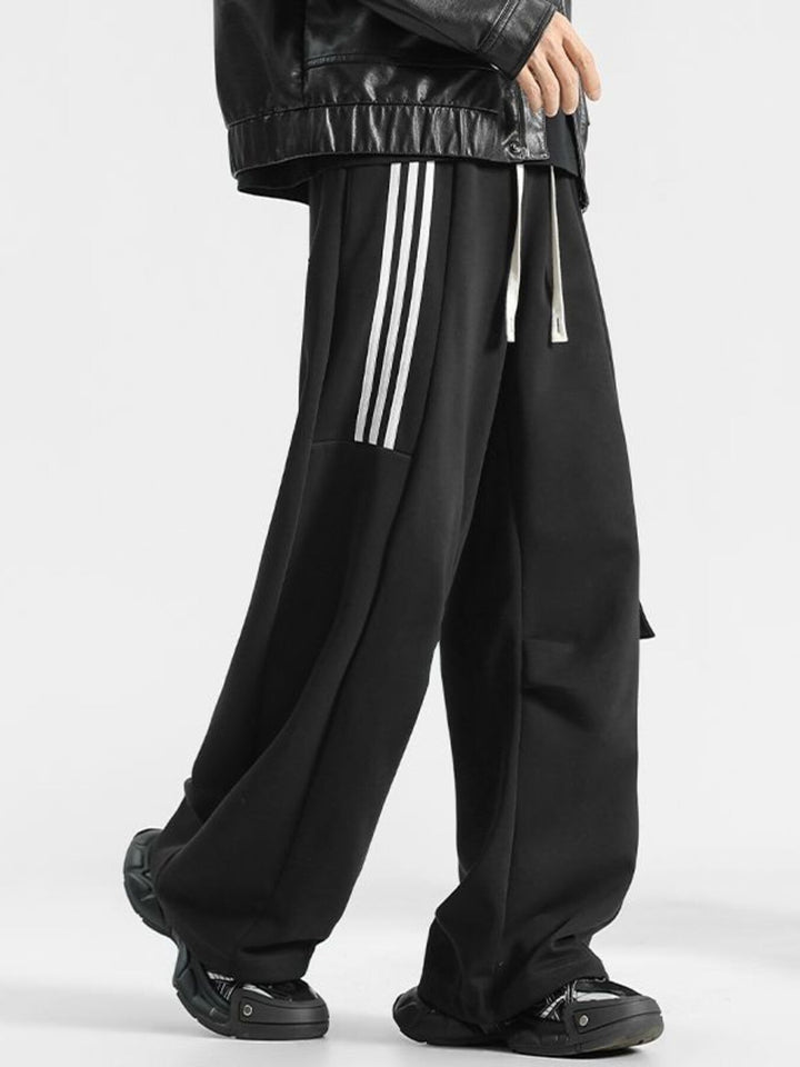 Men's Plus Size Striped Loose-Fit Casual Pants - cas7m
