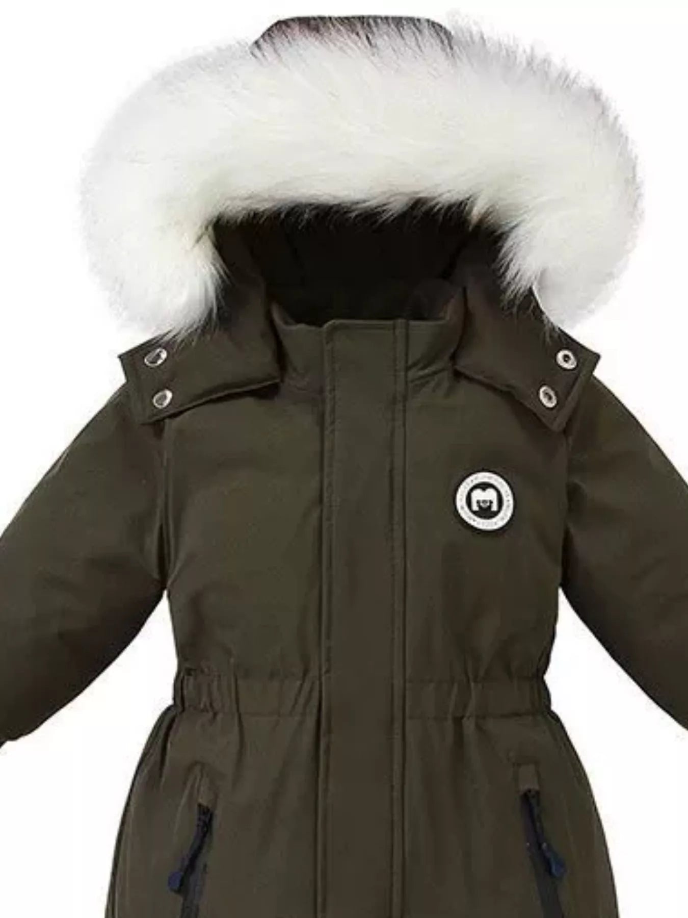 Children's Faux Fur Hood One-Piece - cas7m