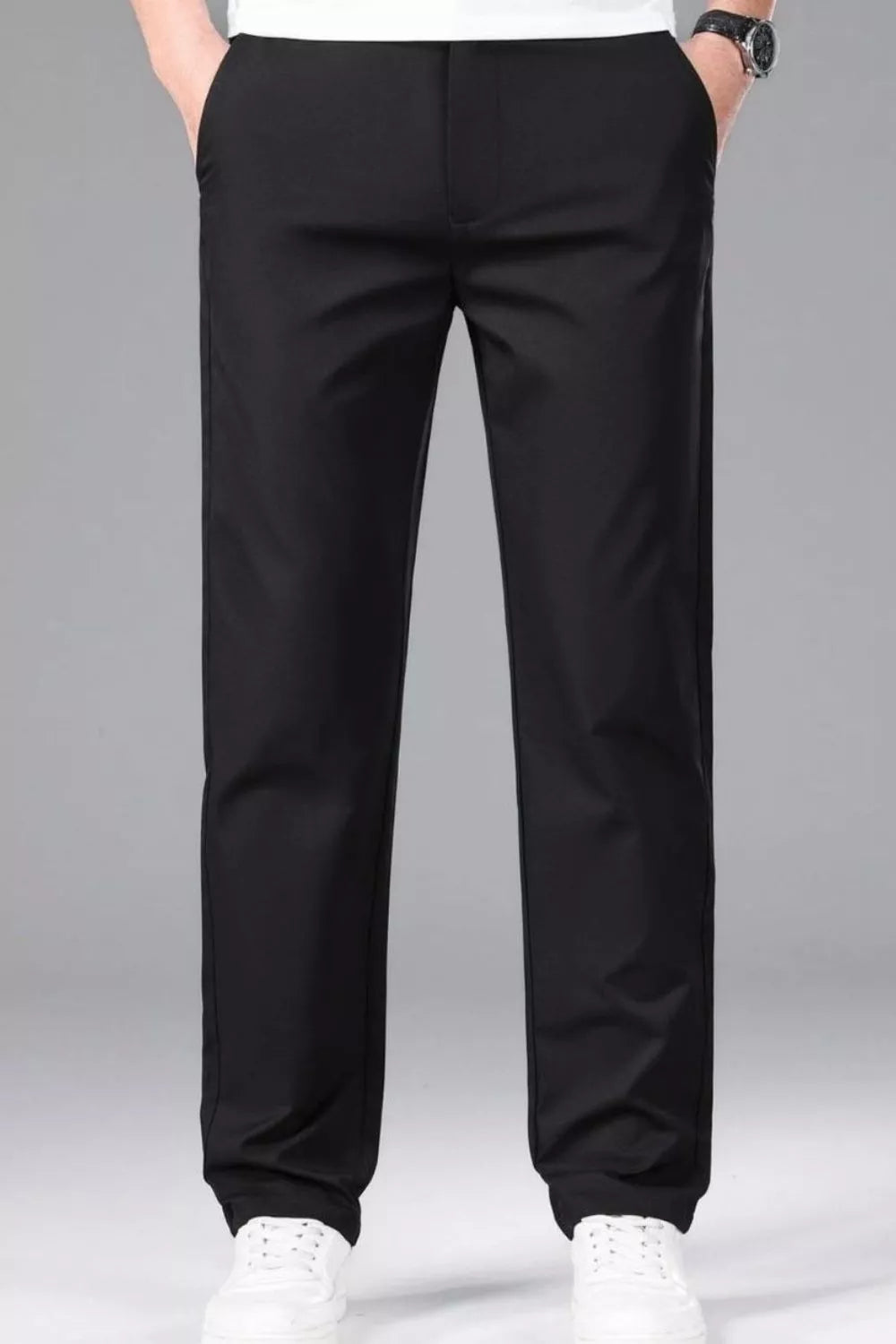 Men's Plus Size Slim-Fit Stretch Dress Pants - cas7m