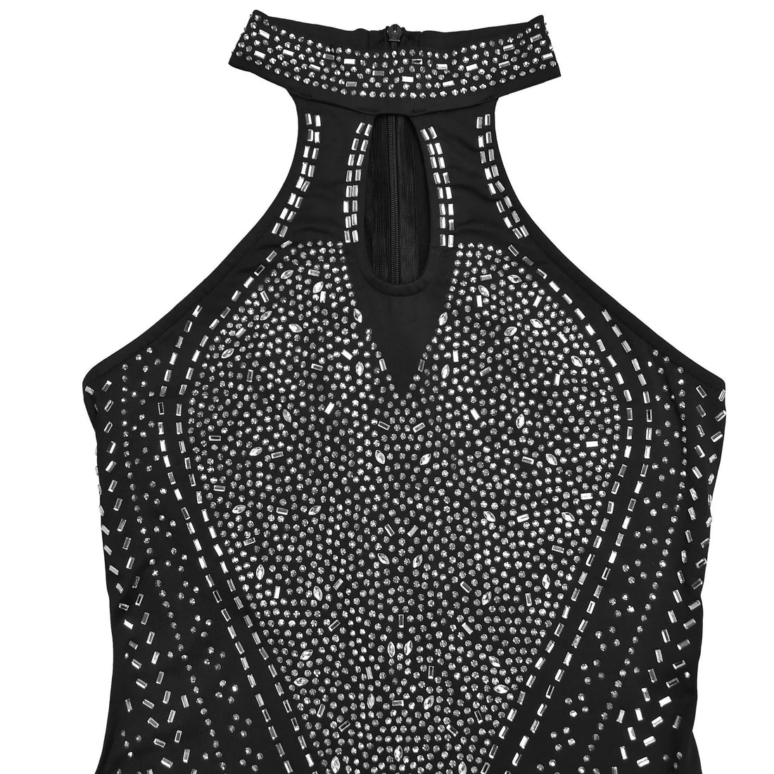 Sparkling Rhinestone Cutout Jumpsuit - cas7m