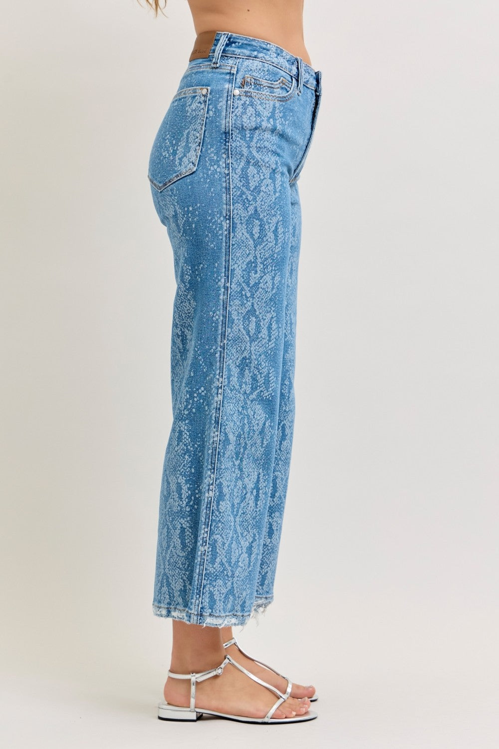 Judy Blue High Rise Ankle Wide Leg Jeans - cas7m