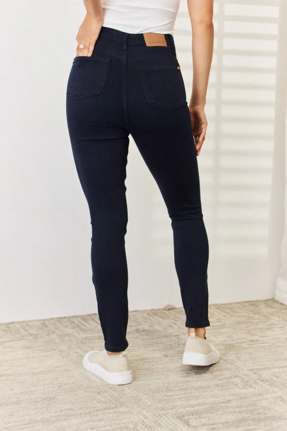 Judy Blue Full Size Garment Dyed Tummy Control Skinny Jeans - cas7m