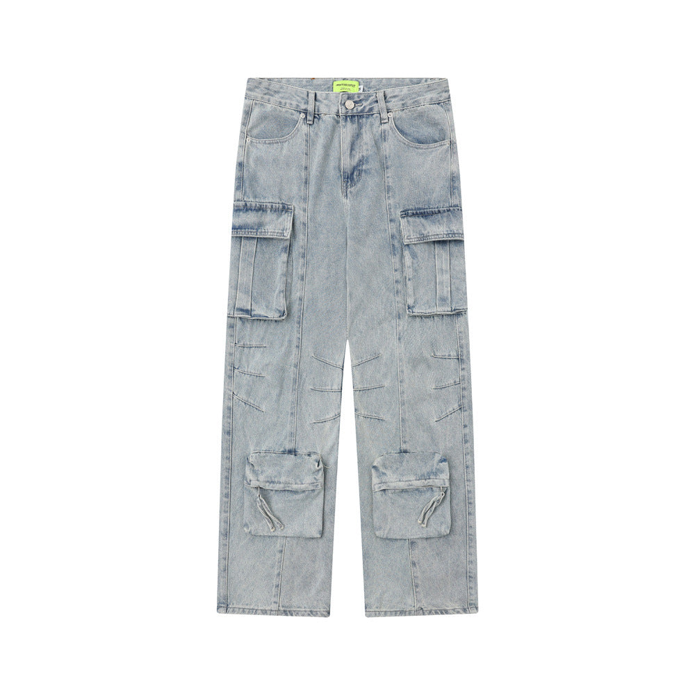 Multi-Pocket Workwear Jeans For Men And Women - cas7m
