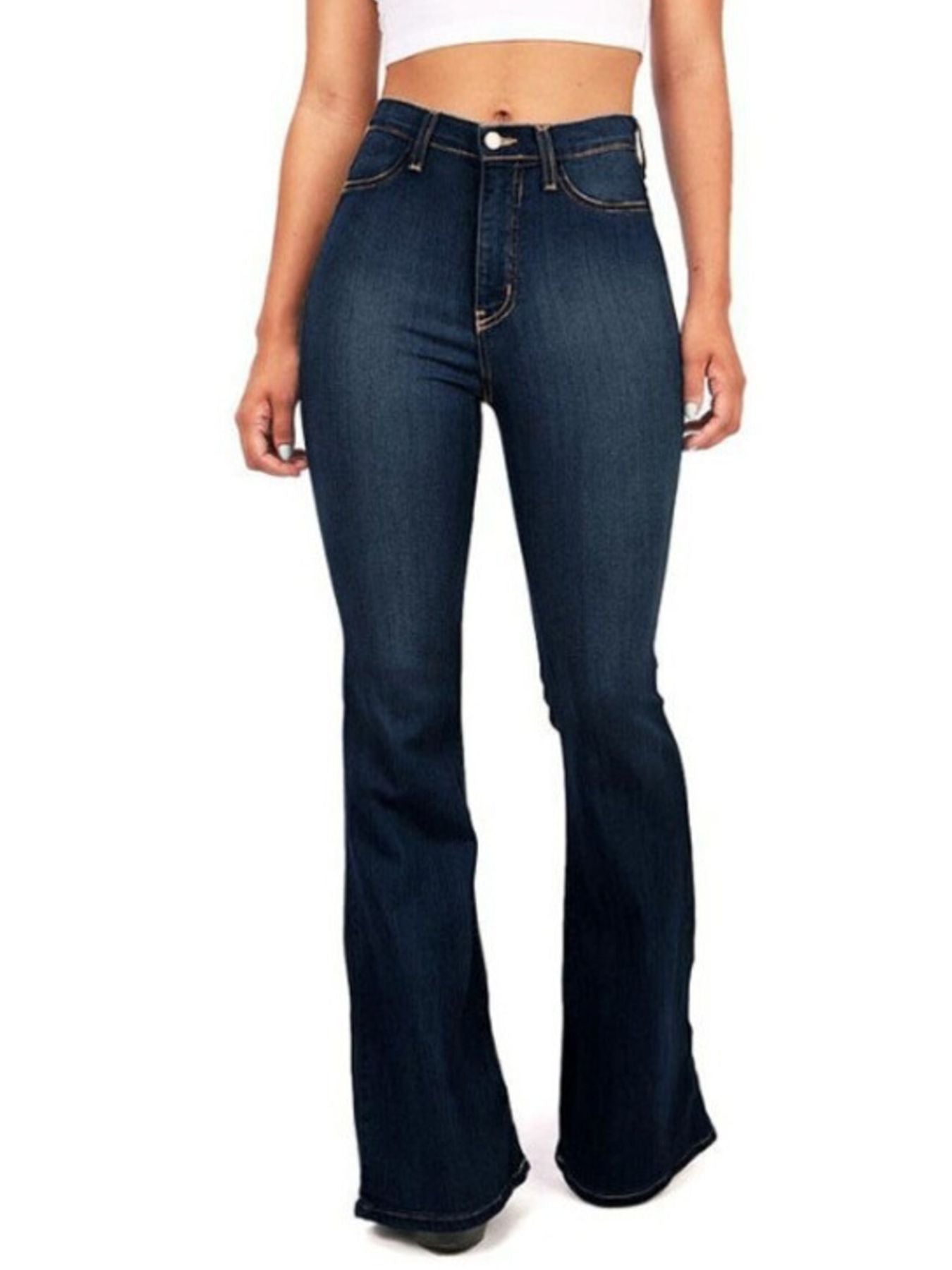 Full Size High-Waisted Bootcut Jeans Plus Size - cas7m